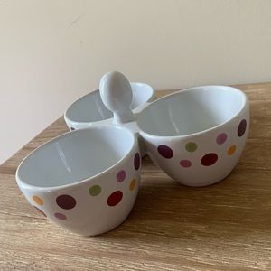 Pampered Chef dots bowl trio